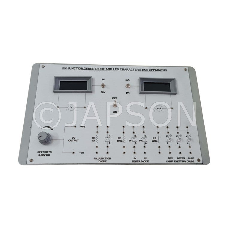 P.N. Junction, Zener Diode and LED Characteristics Apparatus P.N. Junction, Zener Diode and LED Characteristics Apparatus